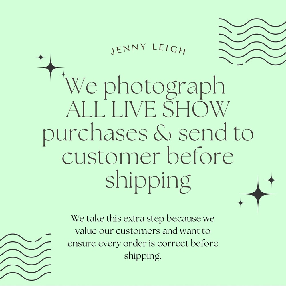 We photograph ALL ITEMS when packing & send 📸 to our customers before we ship.